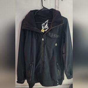 Volcom Black Jacket with Stud Details